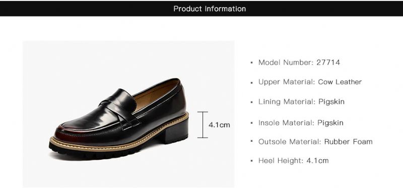 Ricci Dames Leren Oxford Schoenen - Zwart