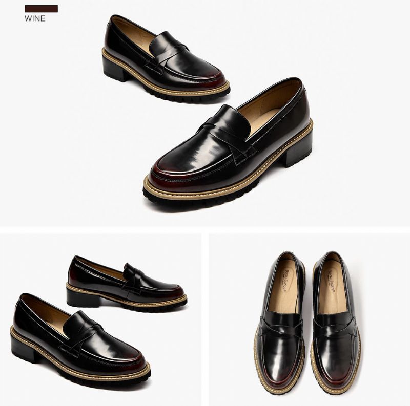 Ricci Dames Leren Oxford Schoenen - Zwart