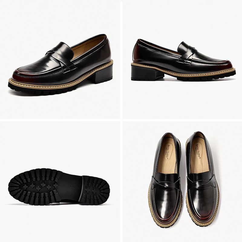 Ricci Dames Leren Oxford Schoenen - Zwart
