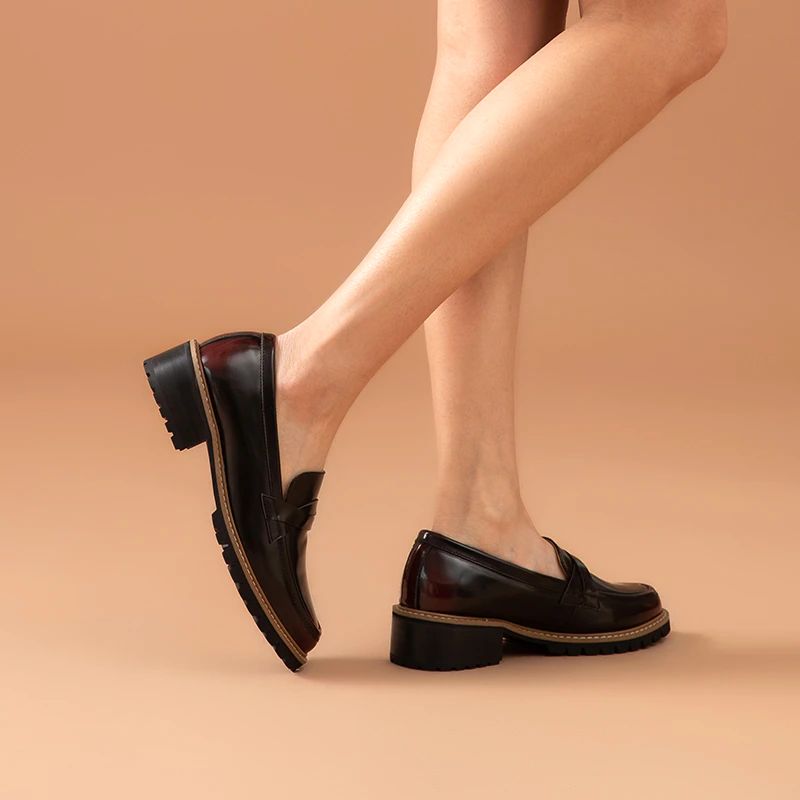 Ricci Dames Leren Oxford Schoenen - Zwart