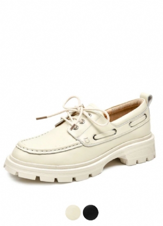 Ricci Dames Leren Platform Schoenen