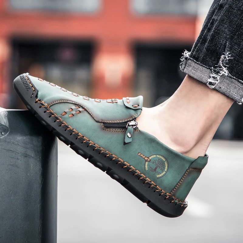 Rico Heren Loafers Casual Schoenen - Groen