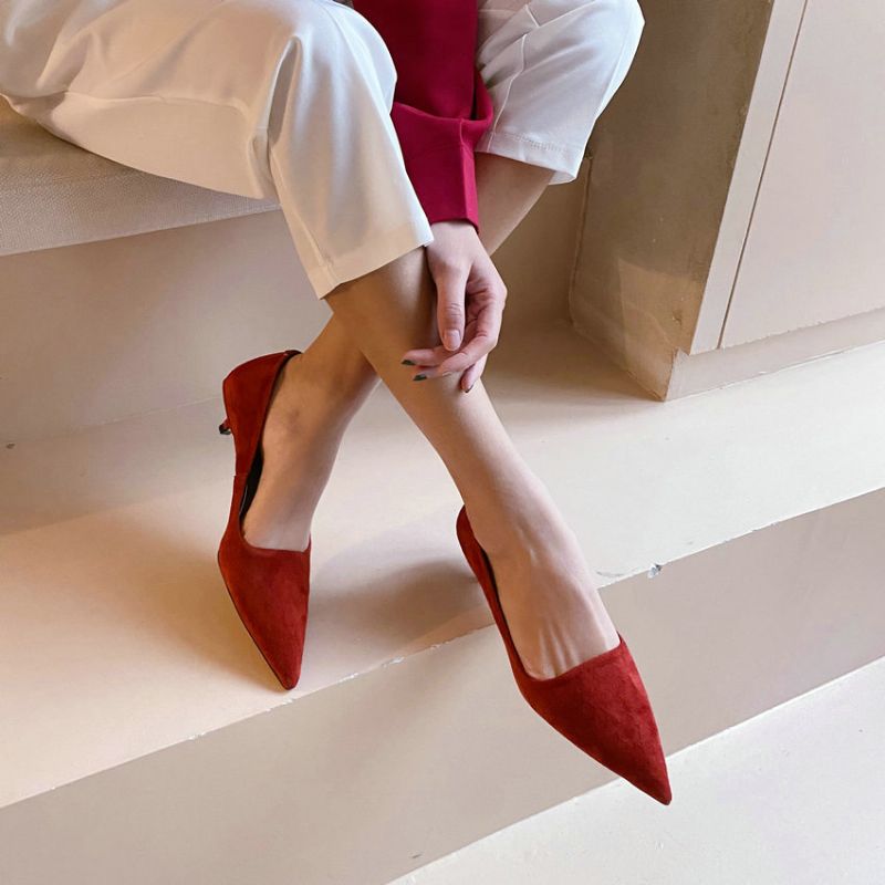 Rita Dames Klassieke Puntige Teen Pumps - Zwart