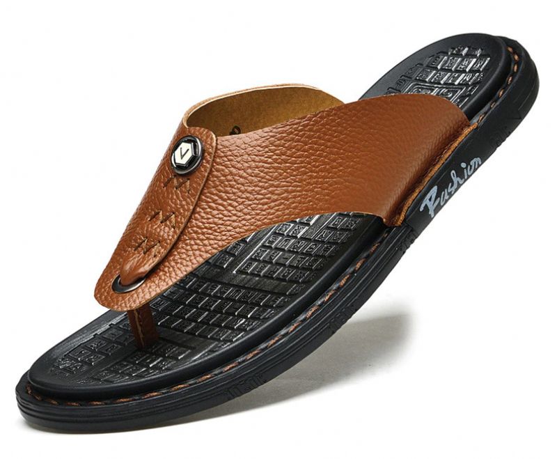 Rivera Heren Casual Slippers - Koffie