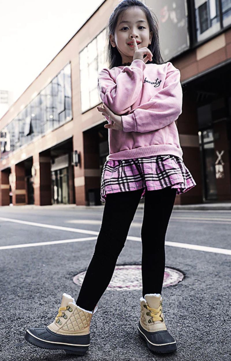 Robbles Meisjes Snowboot - Roze Bont