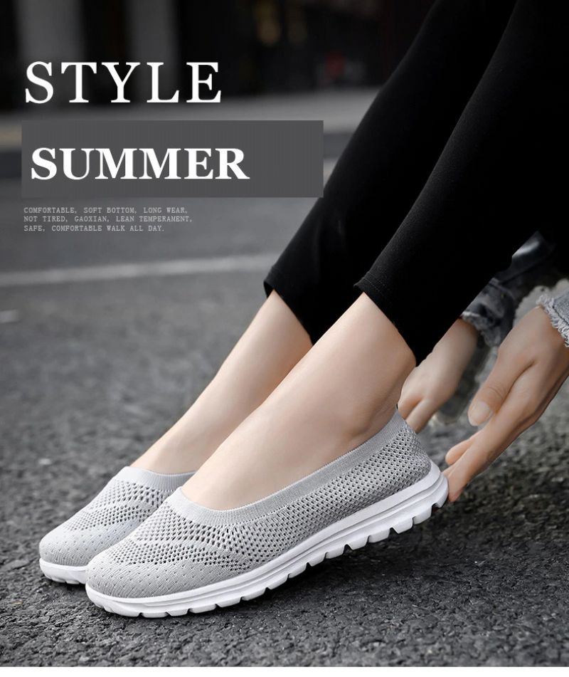 Roberta Dames Mode Ademende Mesh Loafers Zwarte Schoenen - Zwart