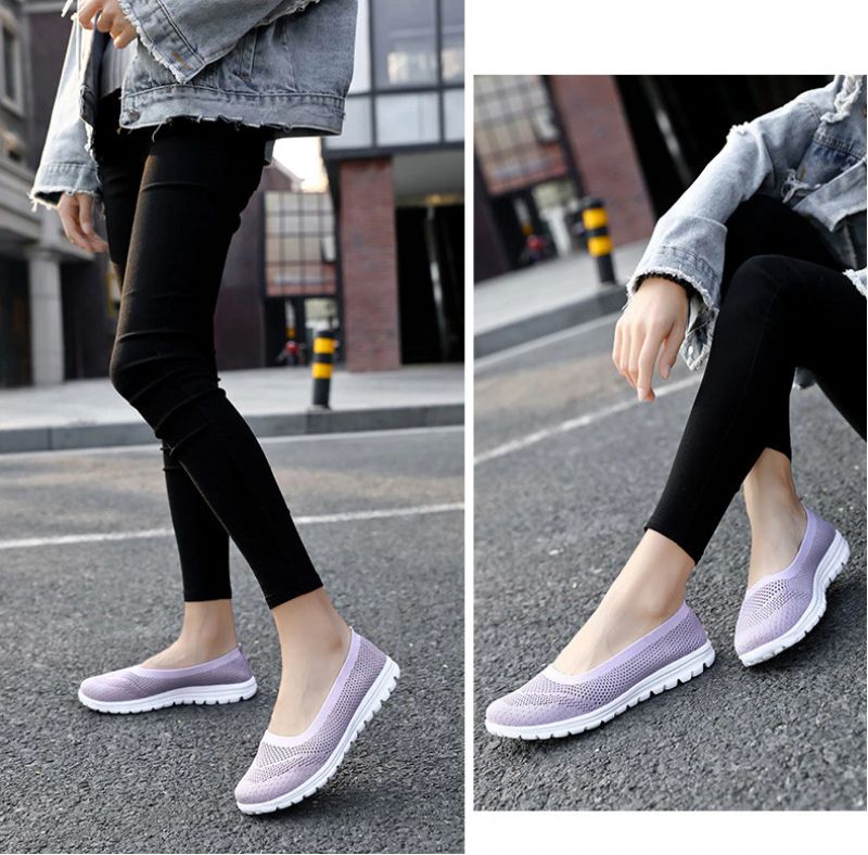 Roberta Dames Mode Ademende Mesh Loafers Zwarte Schoenen - Zwart