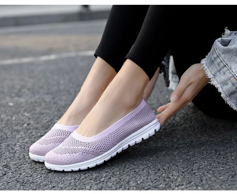 Roberta Dames Mode Ademende Mesh Loafers Zwarte Schoenen - Zwart