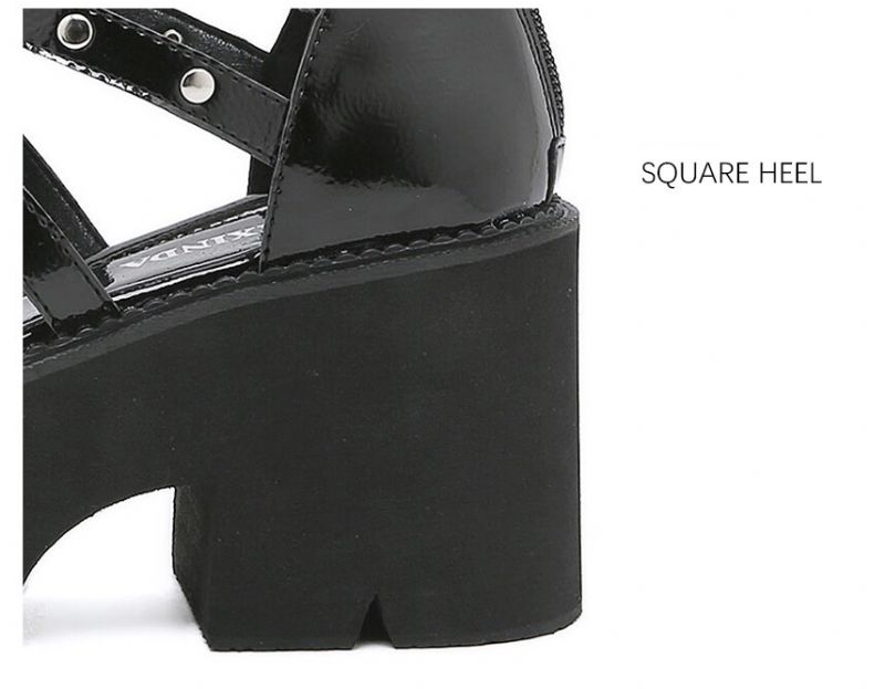 Roberta Dames Platform Sandaal - Zwart