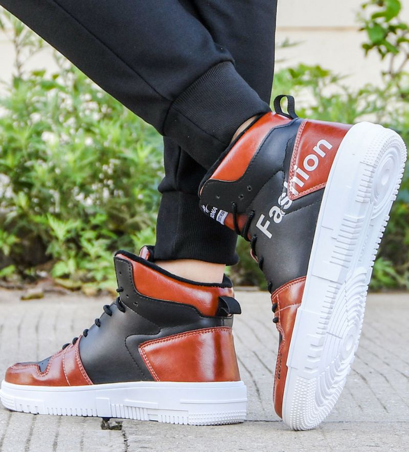 Rodon Heren High Top Sneaker - Bruin