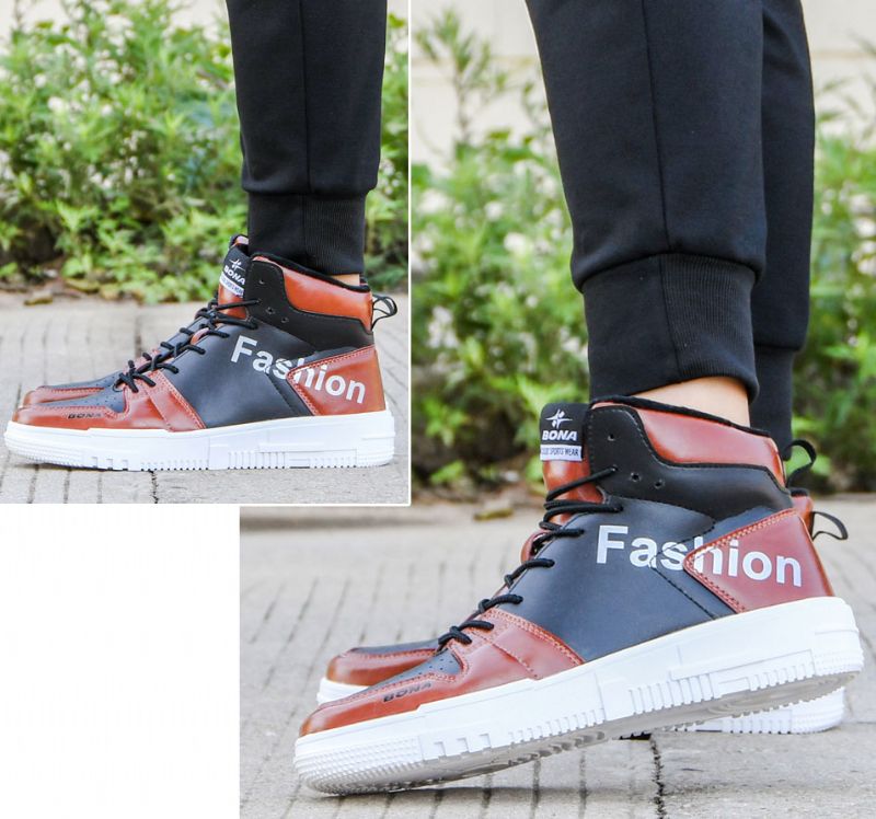 Rodon Heren High Top Sneaker - Bruin