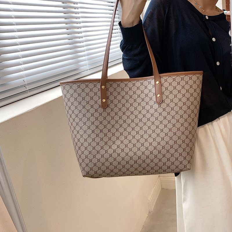 Roman Tote-handtas Voor Dames Met Hoge Capaciteit - Koffie