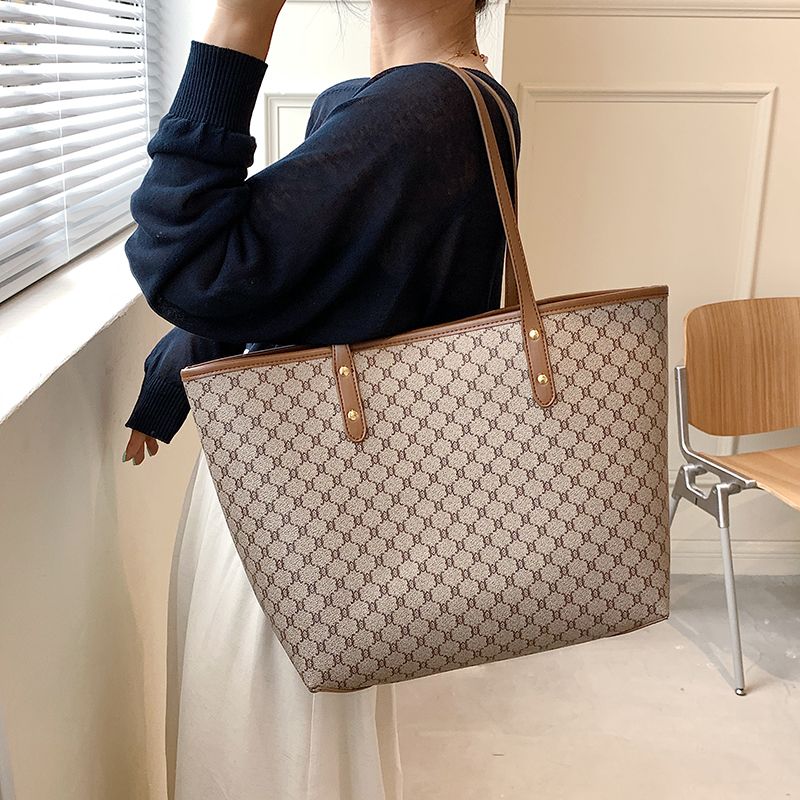 Roman Tote-handtas Voor Dames Met Hoge Capaciteit - Koffie