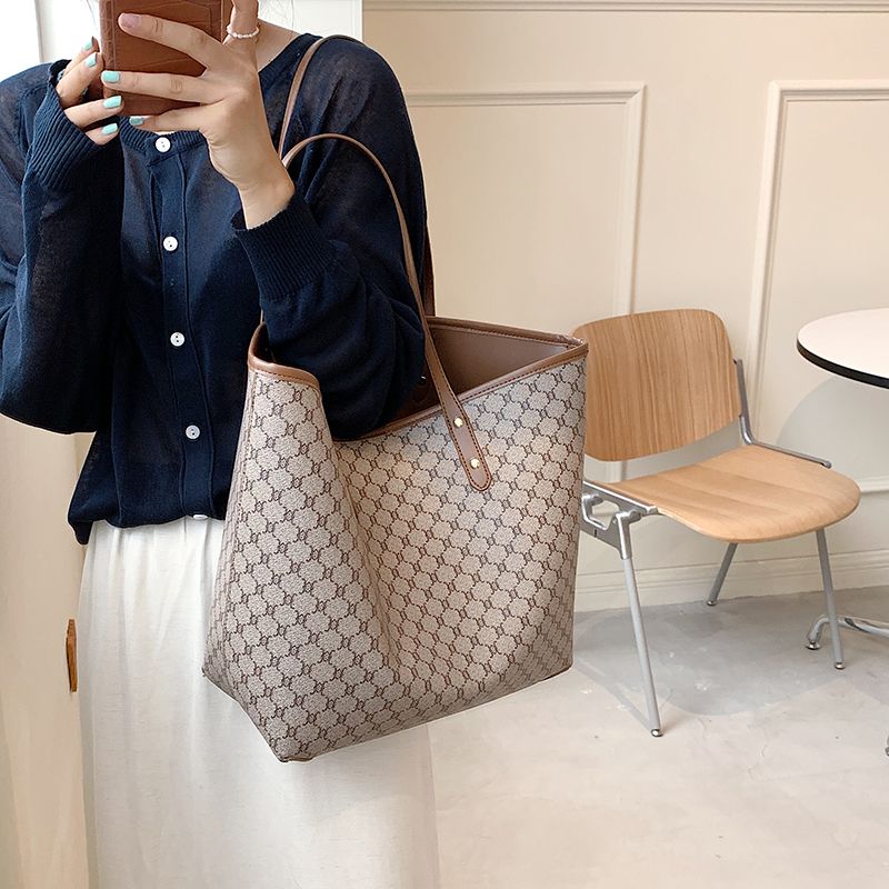 Roman Tote-handtas Voor Dames Met Hoge Capaciteit - Koffie