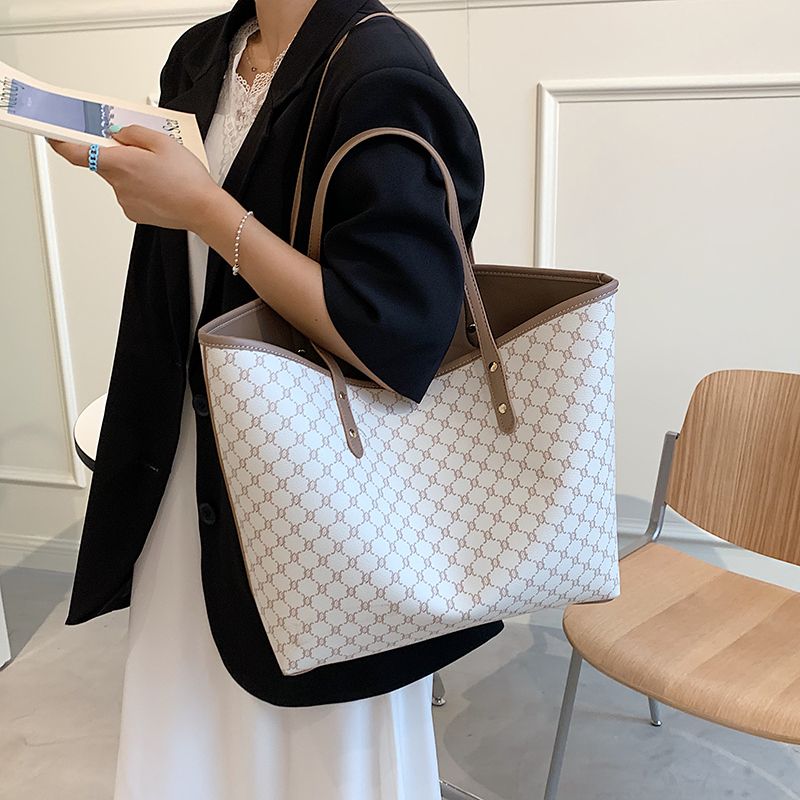 Roman Tote-handtas Voor Dames Met Hoge Capaciteit - Koffie