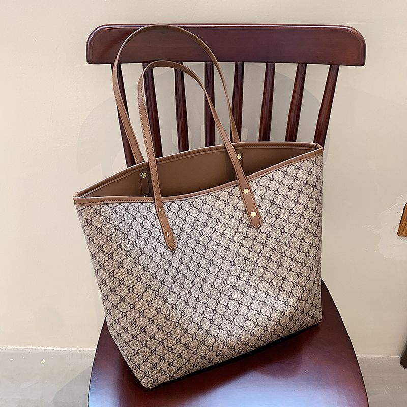 Roman Tote-handtas Voor Dames Met Hoge Capaciteit - Koffie