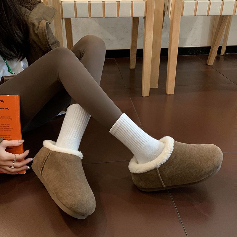 Romina Damespluche Wintersneeuw Platte Pantoffel - Bruin