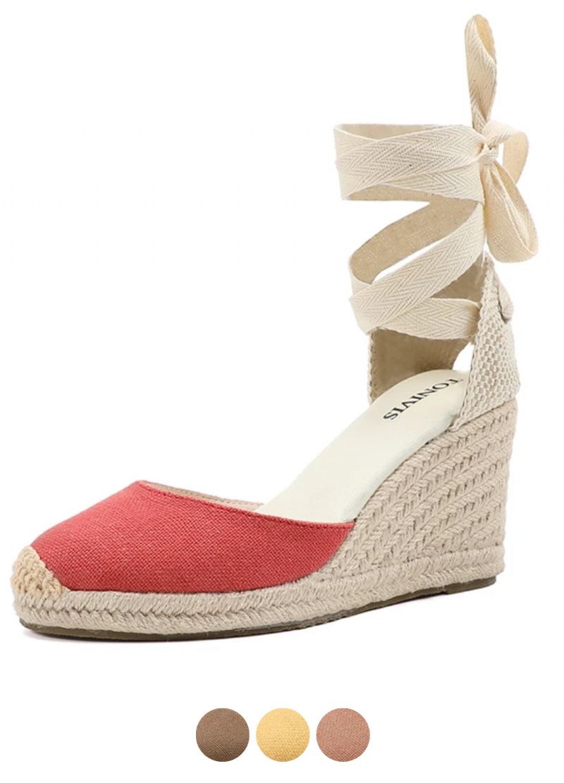Rosalia Dames Wedges Espadrille Sandalen