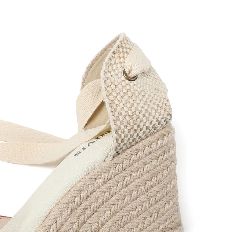Rosalia Dames Wedges Espadrille Sandalen - Rood
