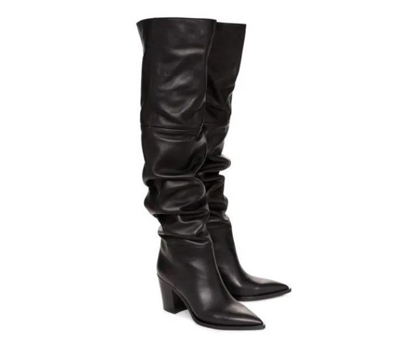 Rosalina Dames Kniehoge Boots - Zwart