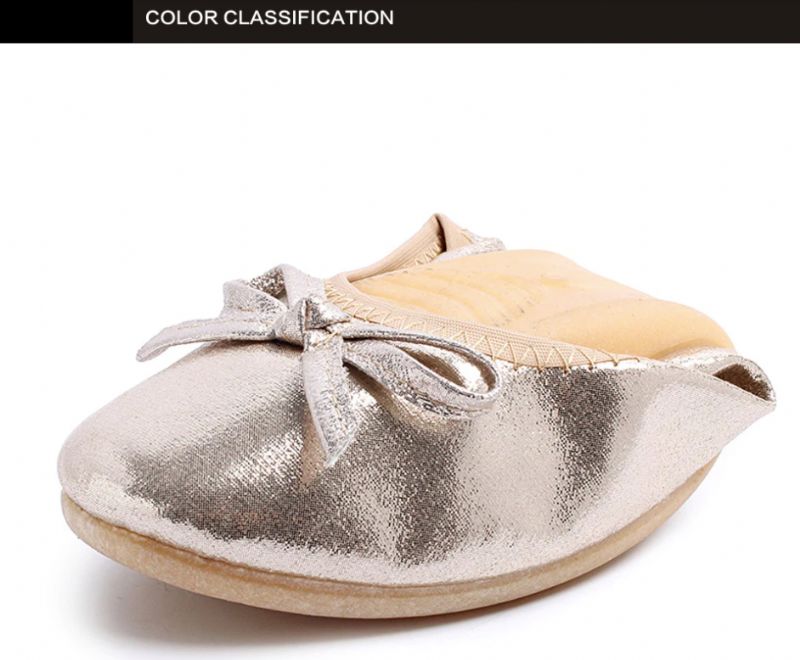 Rosario Dames Platte Schoenen - Goud