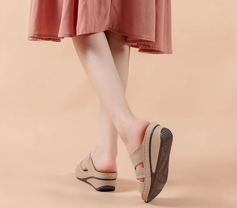 Rosario Sandaal Voor Dames Comfortabel En Antislip - Beige