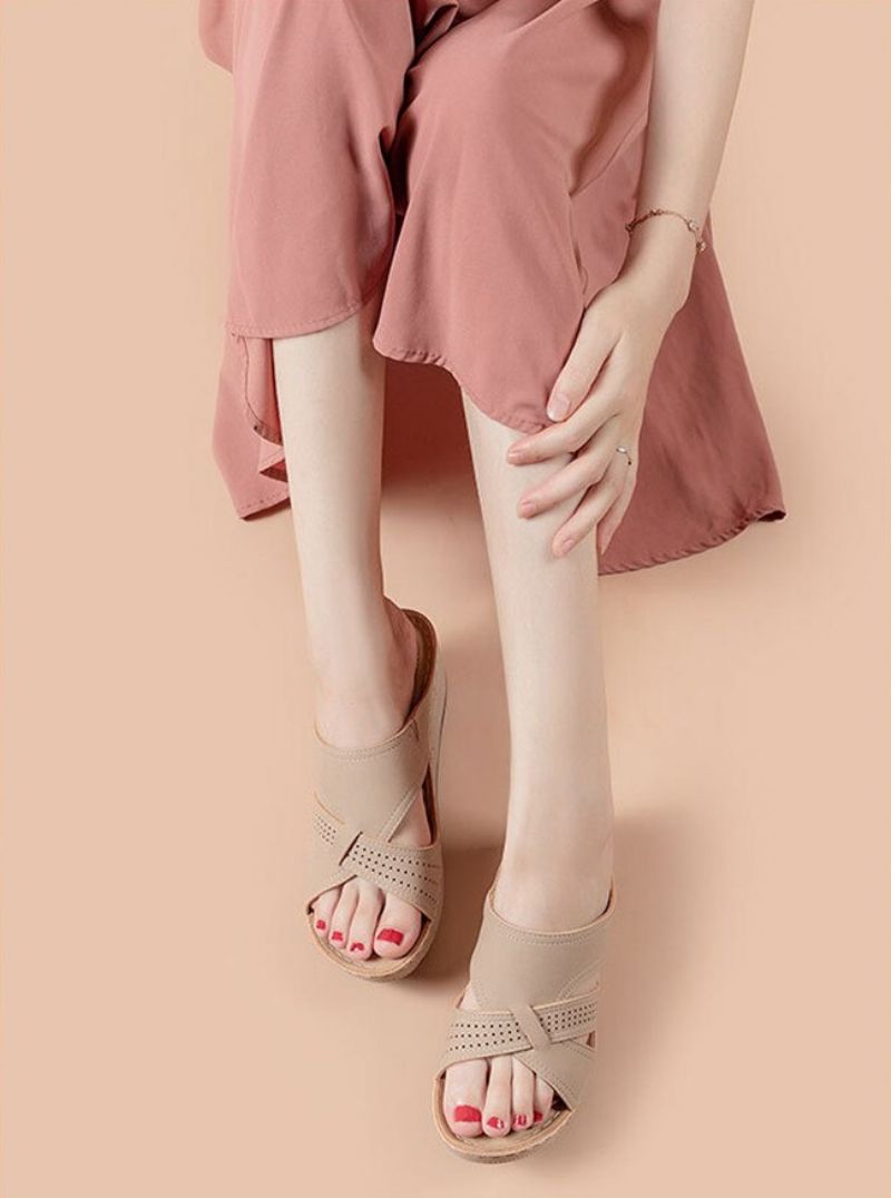 Rosario Sandaal Voor Dames Comfortabel En Antislip - Beige