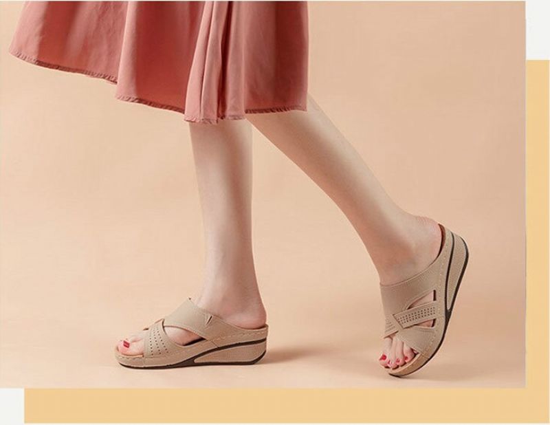 Rosario Sandaal Voor Dames Comfortabel En Antislip - Beige