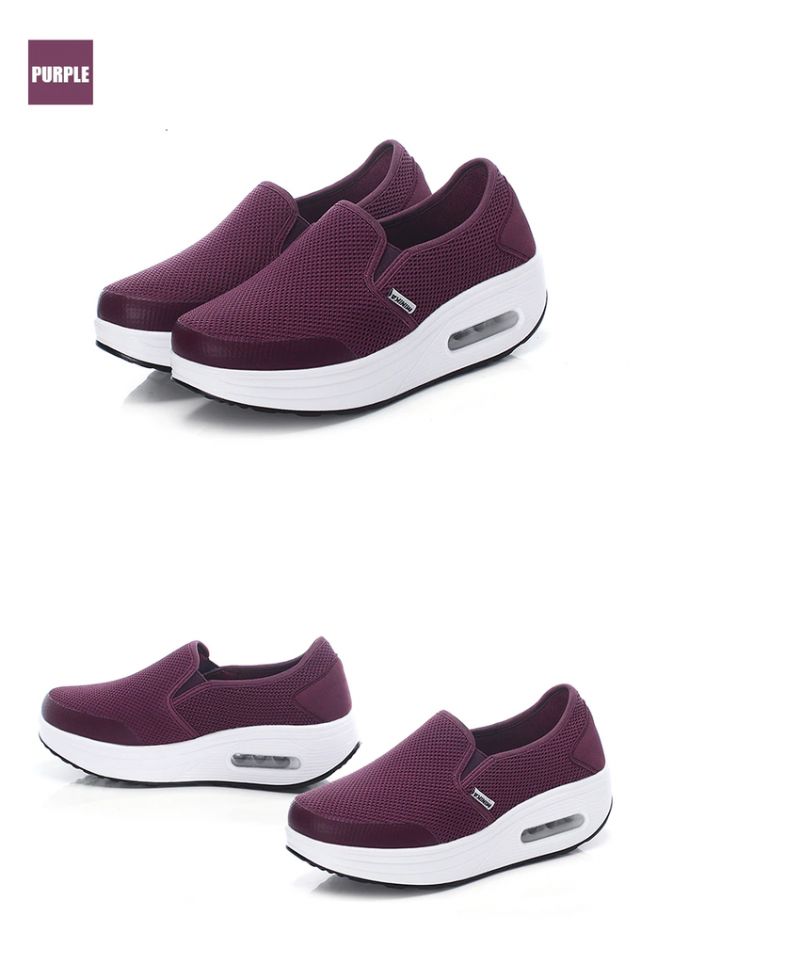 Rosaura Platform Slip-on Wandelschoenen Voor Dames Zwarte - Zwart