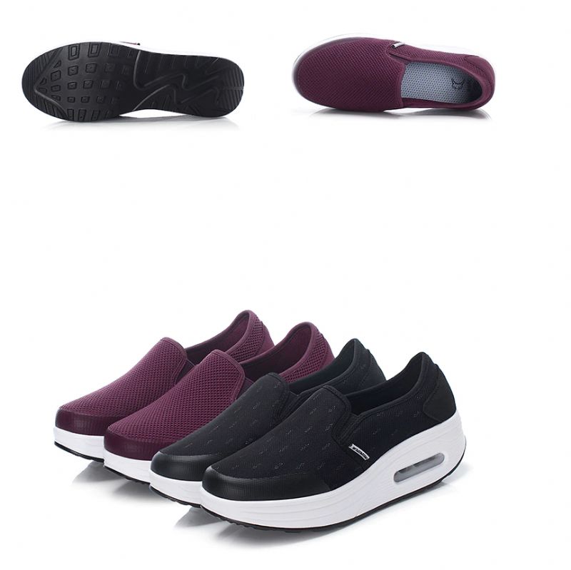 Rosaura Platform Slip-on Wandelschoenen Voor Dames Zwarte - Zwart