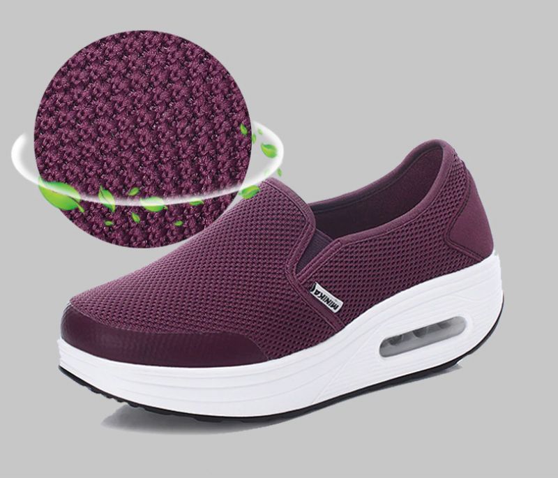 Rosaura Platform Slip-on Wandelschoenen Voor Dames Zwarte - Zwart