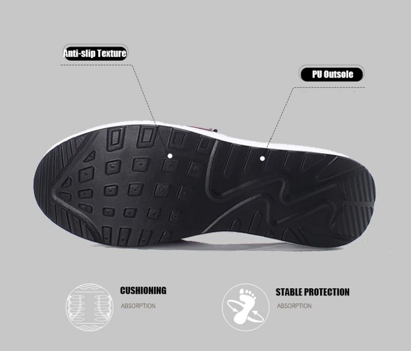 Rosaura Platform Slip-on Wandelschoenen Voor Dames Zwarte - Zwart