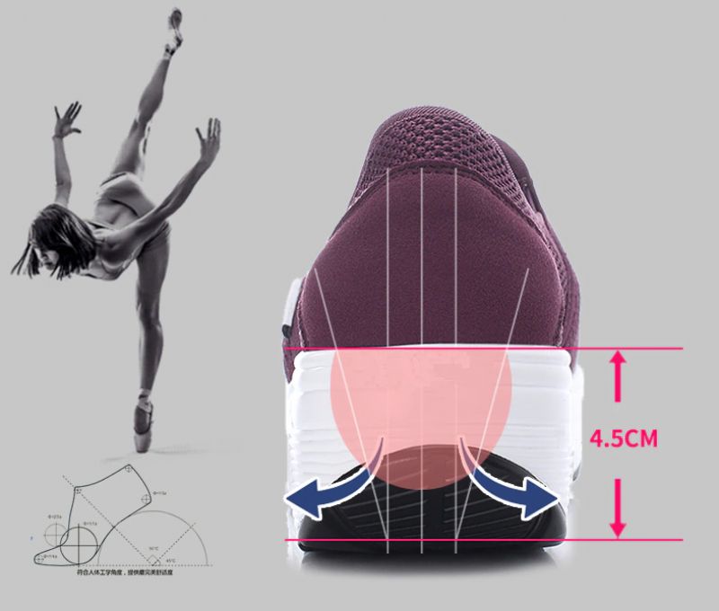 Rosaura Platform Slip-on Wandelschoenen Voor Dames Zwarte - Zwart