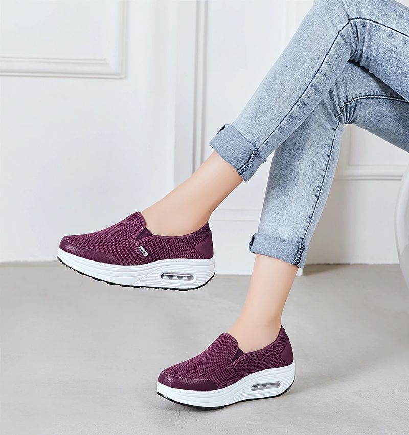 Rosaura Platform Slip-on Wandelschoenen Voor Dames Zwarte - Zwart