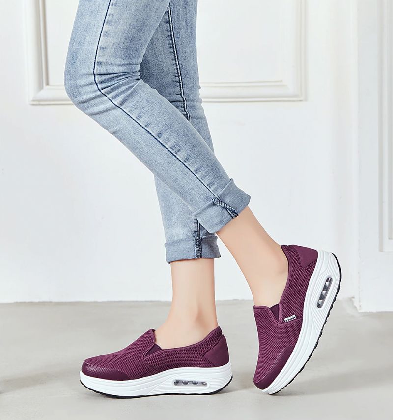 Rosaura Platform Slip-on Wandelschoenen Voor Dames Zwarte - Zwart