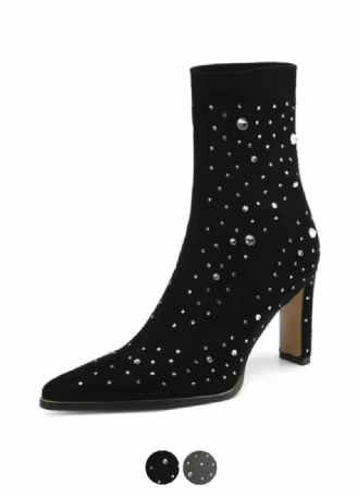 Rosaura Stretch Enkellaarsjes Voor Dames Met Strass