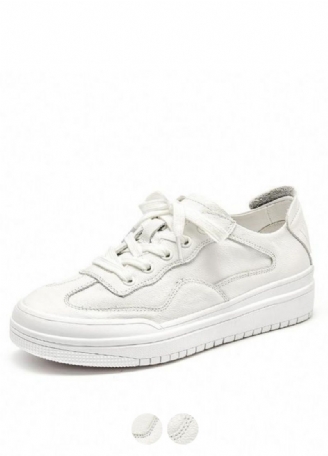 Rosie Dames Sneakers Plat Echt Leer