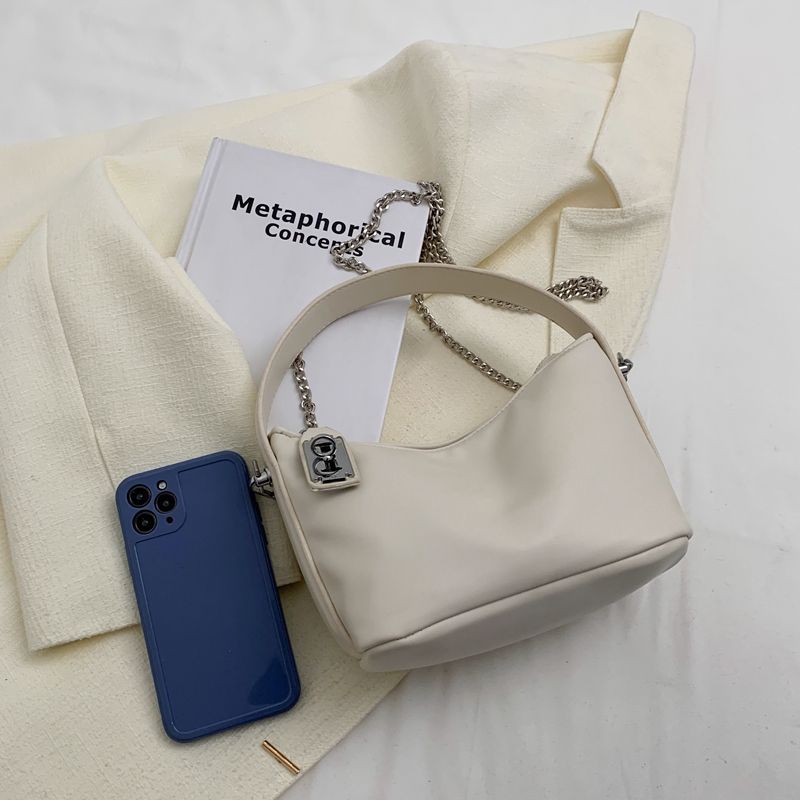 Rosio Dames Kleine Leren Handtas Met Ketting - Zwart