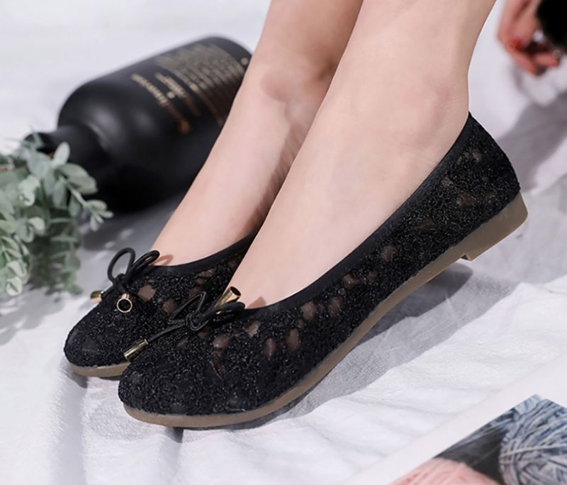 Rosmerta Dames Platte Schoenen - Zwart