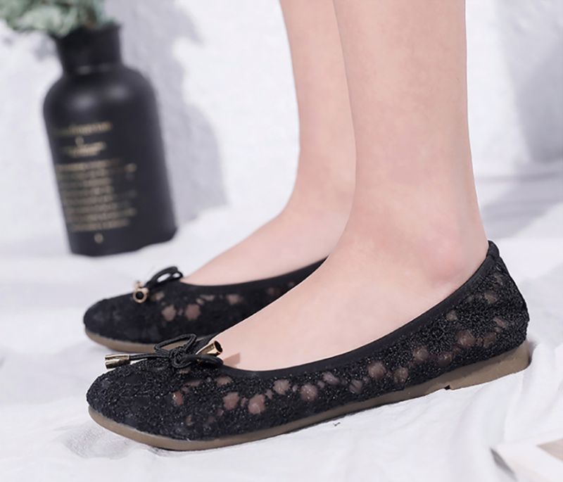 Rosmerta Dames Platte Schoenen - Zwart