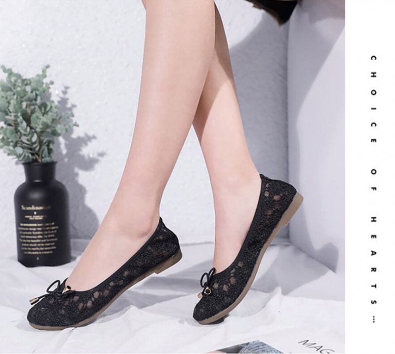 Rosmerta Dames Platte Schoenen - Zwart