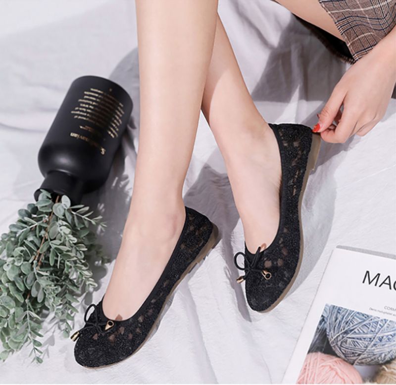 Rosmerta Dames Platte Schoenen - Zwart