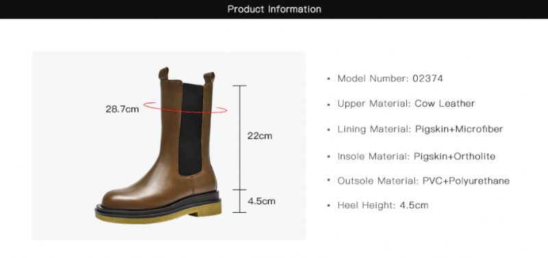 Rosmery Dames Boots Halfhoge Kuit - Zwart