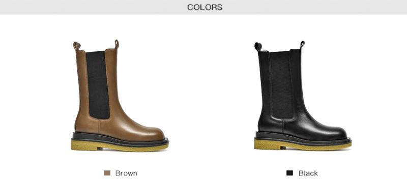 Rosmery Dames Boots Halfhoge Kuit - Zwart