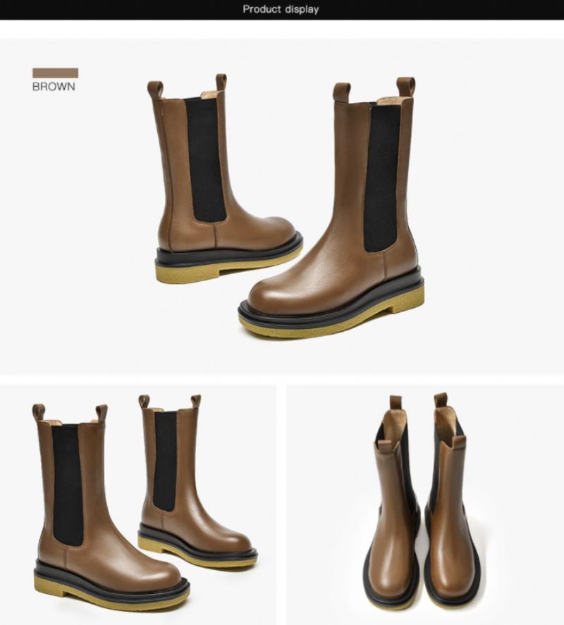 Rosmery Dames Boots Halfhoge Kuit - Zwart