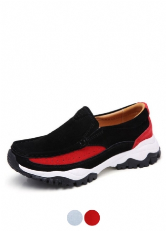 Rosner Dames Leren Platform Slip-on Zwarte Sneakers