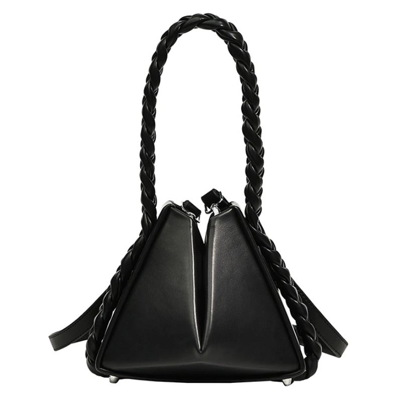 Rossi Dames Kleine Tas Met Touw Handvat - Zwart