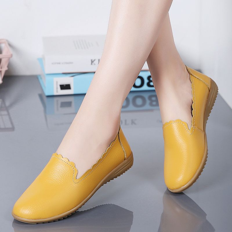 Roxy Dames Leren Casual Loafer Schoenen - Zwart