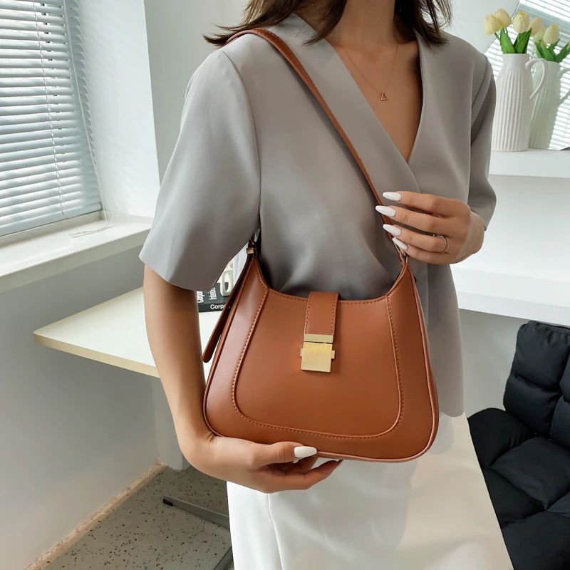 Roxy Damesmode Leren Luxe Kleine Handtas - Zwart