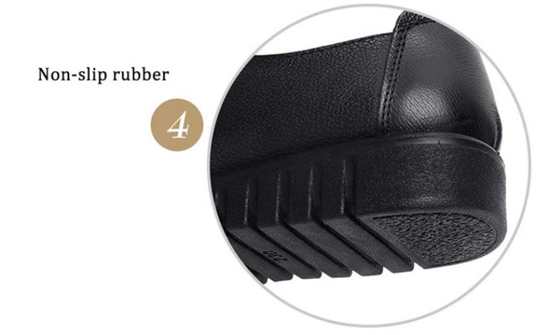 Rubby Dames Leren Instappers - Zwart